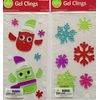 Christmas Owls & Snowflakes Window Gel Clings Bundle