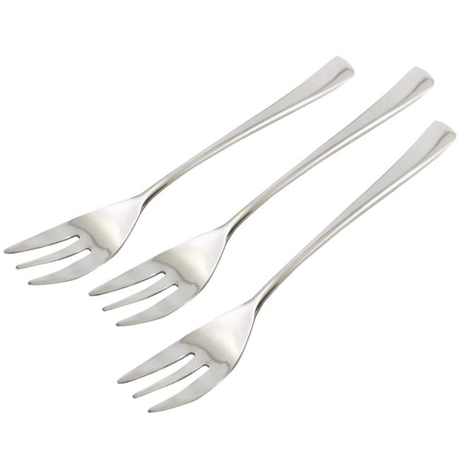 KAI FA0293 KAI Hime Fork, Set of 3, Venice, Made in Japan, Silver