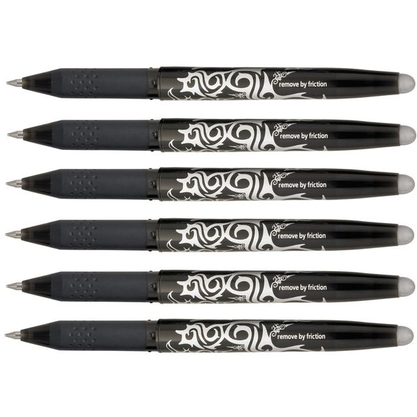 Pilot Frixion Tintenroller radierbar 6 Stück schwarz