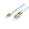 Equip LWL-Patchkabel-Glasfaserkabel LC->SC 50/125mμ 15.00m Multimode Duplex Türkis Polybeutel