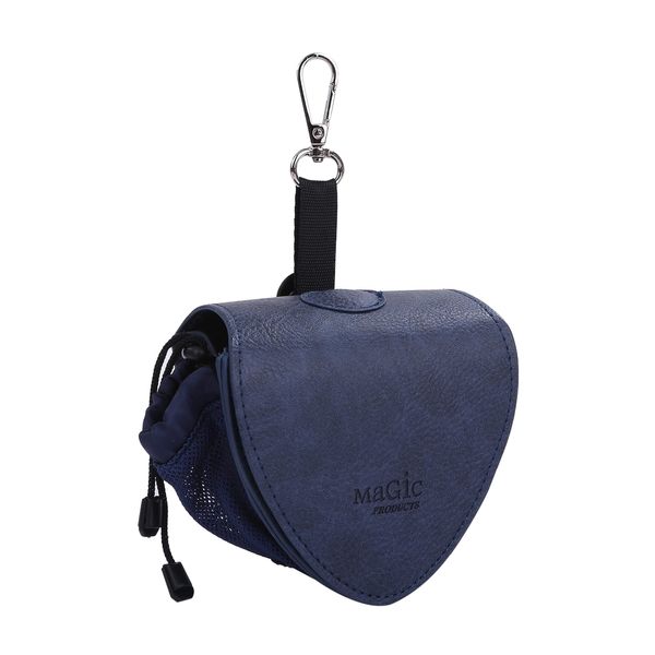 Magic Products 3 Golf Ball Case, Soft Glossy, Versatile Storage, Convenient Functions, navy blue reverse, Japanese