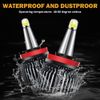 8-Sides H11 LED Headlight Super Bright Low Beam Bulbs Conversion Kit 6500K White
