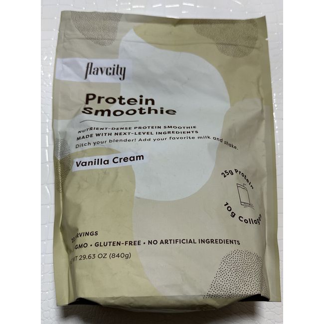 FlavCity Vanilla Protein Smoothie Whey Protein Powder Gluten Free