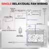 16" 12V Electric Raidator Cooling Fan Thermostat Wiring Relay Control Switch Kit