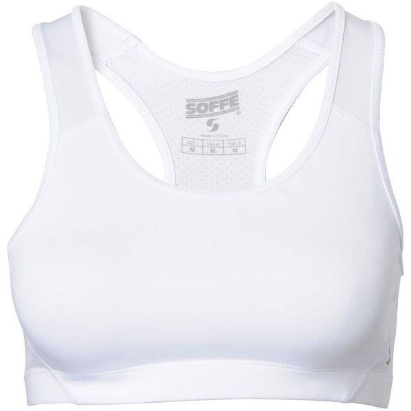 Soffe Women's Mid Impact Sports Bra, White, X-Small