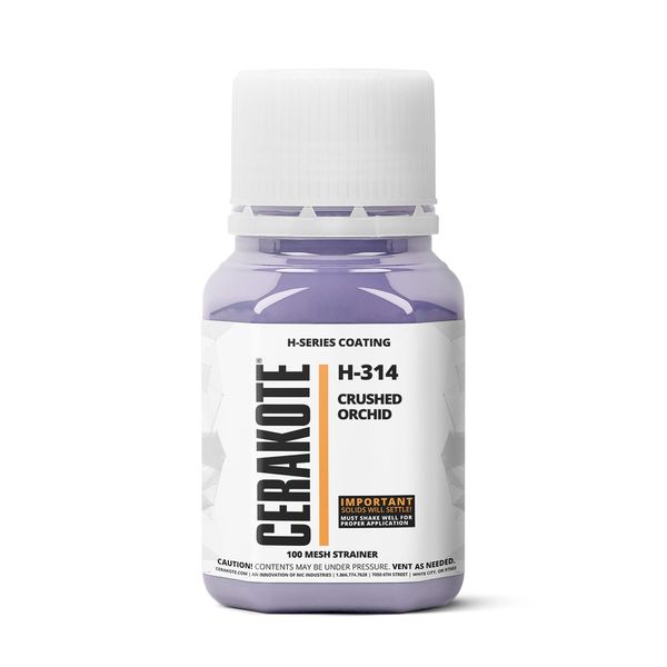 CERAKOTE Oven Cure H-Series 2 Stage Ceramic Coating with (Part B) Catalyst (H-314 Crushed Orchid, 4oz Tester)