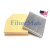 Combo Engine & Carbon Element Cabin Air Filter For Lexus GS460 V8 2008-2011 