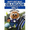Birthday Card for Grandson – Golf Nut - Full Colour Inside = Posted Same Day!