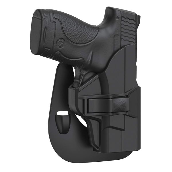 M&P Shield 9mm Holster, OWB Paddle Holster fit 3.1" Barrel Smith & Wesson M&P Shield Plus 9mm/.40, M&P 9mm/.40 Shield(M2.0), Adjustable Cant Gun Holster with Fast Release - Right Handed