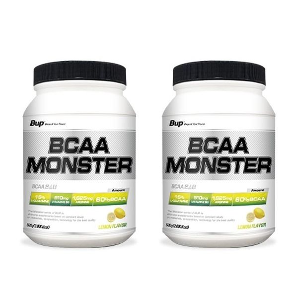 BUP BCAA Monster Lemon Flavor Amino Acid Health Supplement, 500g, 1ea