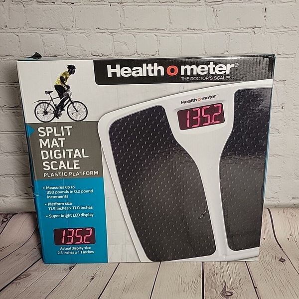 Health O Meter Split Mat Digital Body Weight Scale, 350lb Capacity LED Display