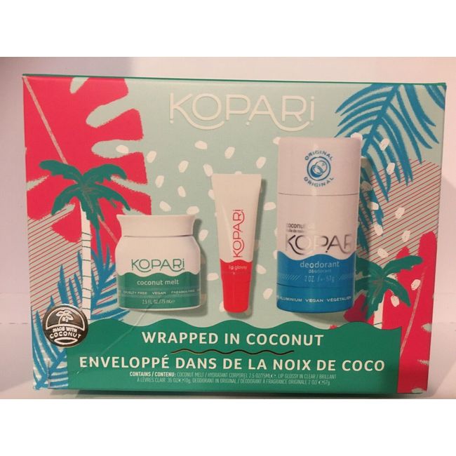 Kopari Wrapped In Coconut Kit - 3 Pieces Gift Set, Brand New