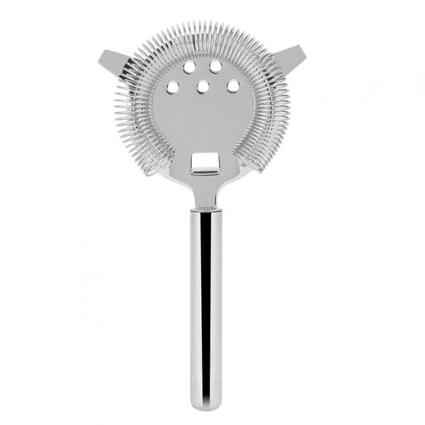 Raguso Stainless Steel Cocktail Strainer Professional Hawthorne Cocktail Strainer Filter with Wire Spring Straining Lid for Home Bar Club Party (Silver)