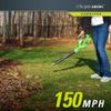 GreenWorks 24252 G-MAX 40V 150 MPH Variable Speed Cordless Blower, (2Ah) Battery
