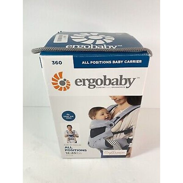 Ergobaby 360 All-Position Baby Carrier (12-45 Pounds), Pearl Grey OPEN BOX