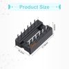 sourcing map 60Pcs DIP IC Chip Socket Adapter 14 Pin IC Assortment Kit 2.54mm/0.1" Pitch for Breadboard Project, PCB Board Design