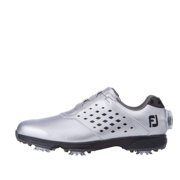 FootJoy E Comfort Boa Women's Golf Shoes, silver/black