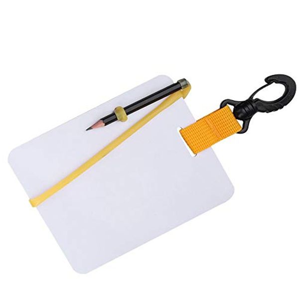 Keenso Diving Slate Underwater Writing Board with Swivel Clip and Pencil for Water Sports Diving Swimming diving diving slate