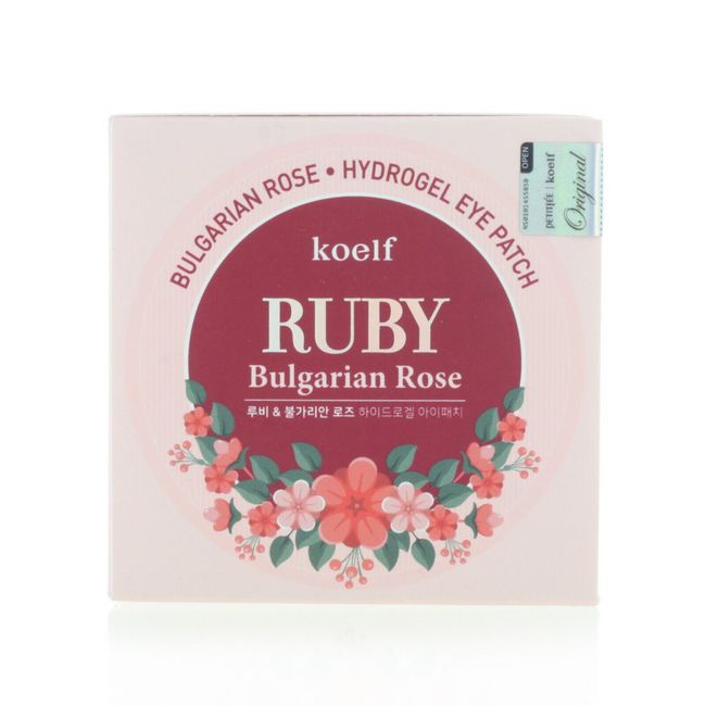 Koelf Ruby Bulgarian Rose Hydrogel Eye Patch 1.4g X 60 Pieces 30 Pairs