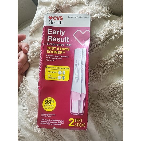 2 Pk Early Result Home Pregnancy Test Easy 1-Step, Exp 11/25 NEW