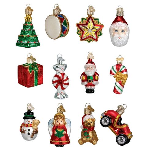 Old World Christmas Ornaments: Mini Ornamen Sets Glass Blown Ornaments for Christmas Tree, Christmas