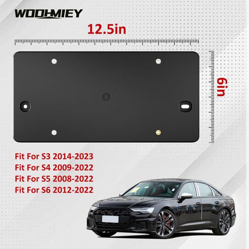 WODHMIEY Rear License Plate Mount Holder, License Plate Bracket Fit for S4 S5 S6 S8,RS5 2008-2022,Quattro Premium Prestige,Easy Installation with L Shaped Wrench