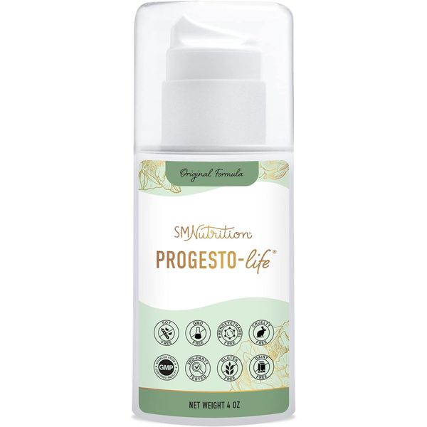 &quot;In Stock&quot; SMNutrition Progesterone Cream 4oz Naturally Derived Progesterone Beauty Support Skin Cream Unscented 1 bottle 113ml Contains 21mg of naturally derived progesterone per serving Progesterone