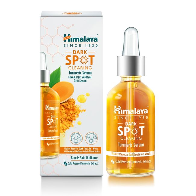 Himalaya Since 1930 Dark Spot Clearing Leke Karşıtı Zerdeçal Özlü Serum 30 ml, Niacinamide %2, Glikolik Asit 10%