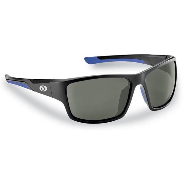 Fling Fisherman 7712BS Sand Bank Polarized Sunglasses, Matte Black Frame, Smoke Lens