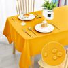 DWCN Table Cloth Wipeable Tablecloths Wipe Clean Tablecloth Rectangular Yellow Table Cloth 130x180cm(51x71in) Water Resistant Tablecloth Polyester