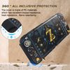 DLseego Protective Case for Switch OLED Accessories for Switch OLED Console with Dockable Hard Cover Shell and Thumb Grip Caps-Black