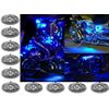 OCTANE LIGHTING 10PC Blue LED Chrome Modules Motorcycle Chopper Frame Neon Glow Lights Pod Kit