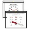 C-Line Reusable Dry Erase Pockets, 12 X 9, Black
