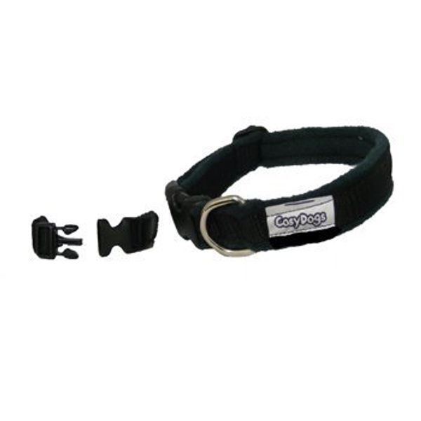 Cosydogs Quick Release Fleece Dog Collar in Bottle Green