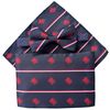 Men's Navy Blue Welsh Dragon Cummerbund Set (includes Bow Tie & Pocket Square)