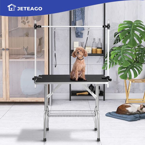 JETEAGO 36 inch Pet Dog Grooming Table Heavy Duty Foldable Pet Grooming Table