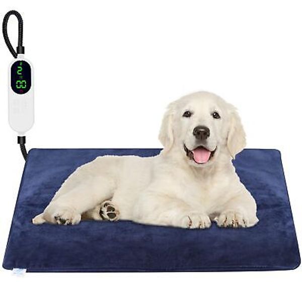 Pet Heating Pad Dog Cat Heating Pad with 12 Level Timer and 9 Level Temperatu...