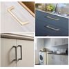 Zerniple 128mm Silver Handle Pull Solid Zinc Alloy Drawer Wardrobe Handle Pull Kitchen Cabinet Handle Cupboard Knobs (4 Pieces)