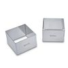 Städter Quadrat-Set Dessertform, Edelstahl, Silber, 6x6x4 cm