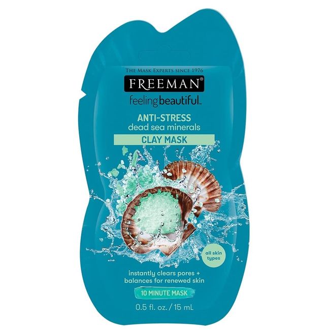 FREEMAN Anti-Stress Dead Sea Minerals Clay Mask, Moisturizing, Provides Mineral, For Renewed Skin