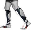 Meister Edge Leather Instep Shin Guards w/Gel Padding (Pair) - White - Small/Medium