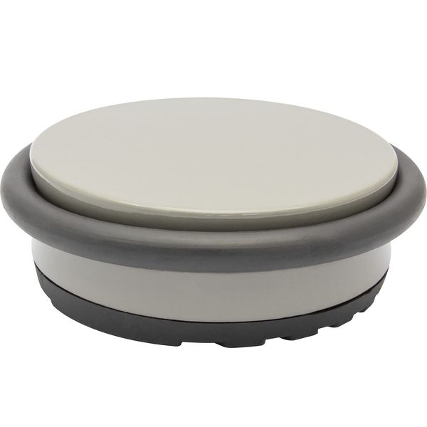 WAGNER Doorstop Big Disk Color Middle Grey - Ø 98 x 30 mm, Middle Grey, Premium Buffer Made of Coated Industry Steel, Thermostatic Rubber, to be Placed on The Floor, 750 g - 15516701