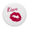 Coto7 Red Lipstick Kisses PopSockets Swappable PopGrip