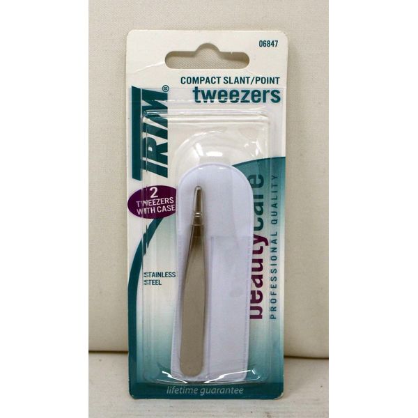 Trim Compact Slant/Point Tweezers 1 Count (See Description)