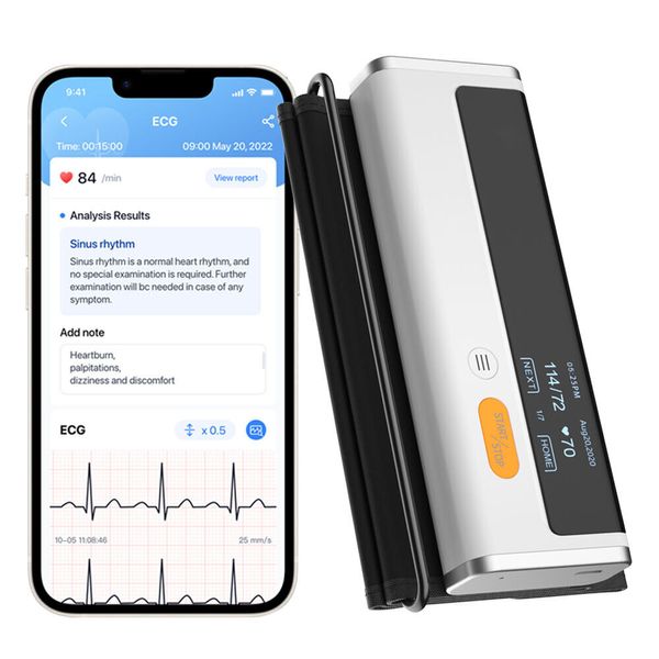 Smart Blood Pressure Monitor with AI ECG Analysis Afib Detection Bluetooth App