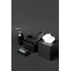 Essentra Home Matte Black Collection Square Tissue Box Cover