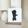 'Black Cockapoo' Blank Greeting Card (GC00036374)