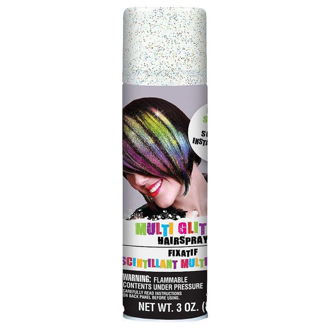 Amscan Glitter Rainbow Hair Spray, 1ct