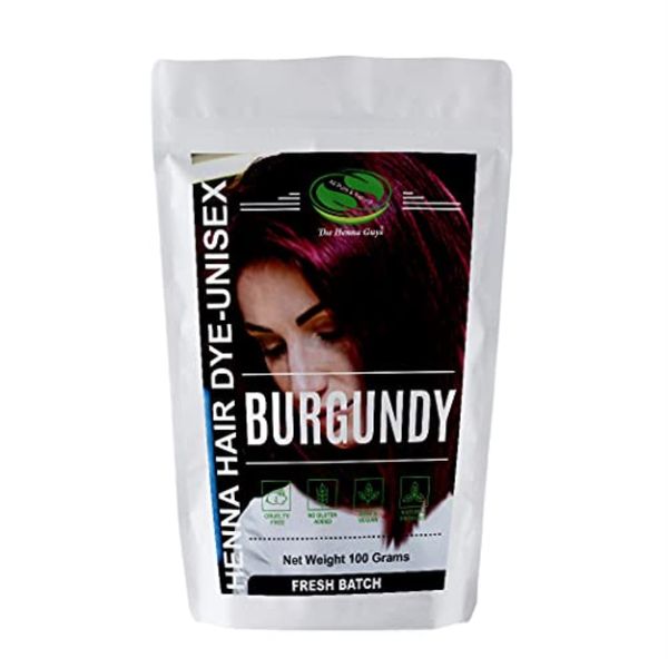 1 Pack Burgundy Red Henna Hair & Beard Color/Dye 100 Grams - Chemicals Free Hair Color - The Henna Guys