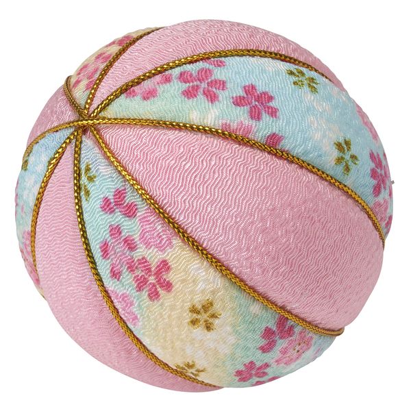 Tokyodo ZE000013-002 Decoration Material Crepe Flower Ball 3.1 inches (8 cm), Pink/Hanagara Diameter 3.1 inches (8 cm)